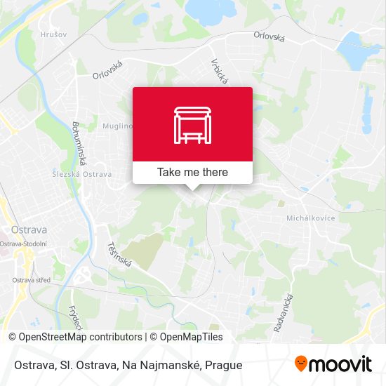 Ostrava, Sl. Ostrava, Na Najmanské map