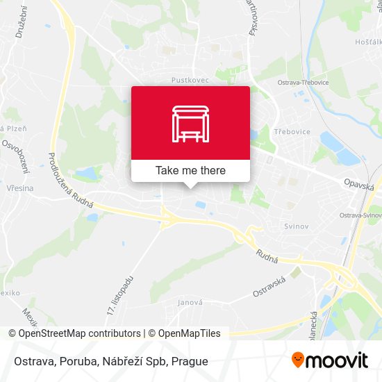 Ostrava, Poruba, Nábřeží Spb map