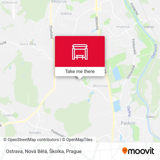 Ostrava, Nová Bělá, Školka map