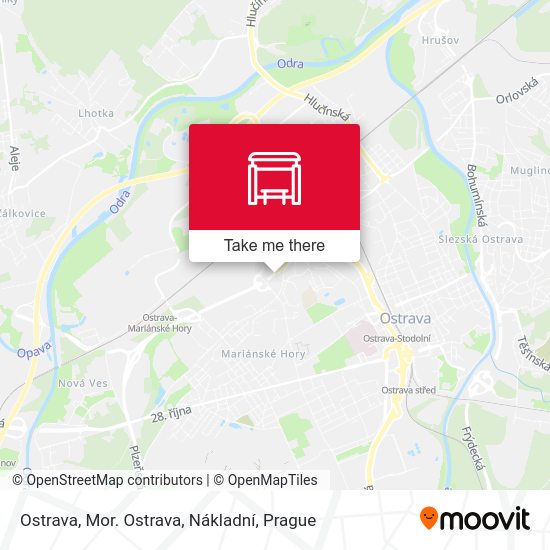Ostrava, Mor. Ostrava, Nákladní map