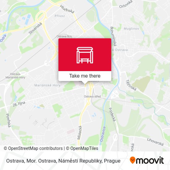 Ostrava, Mor. Ostrava, Náměstí Republiky map