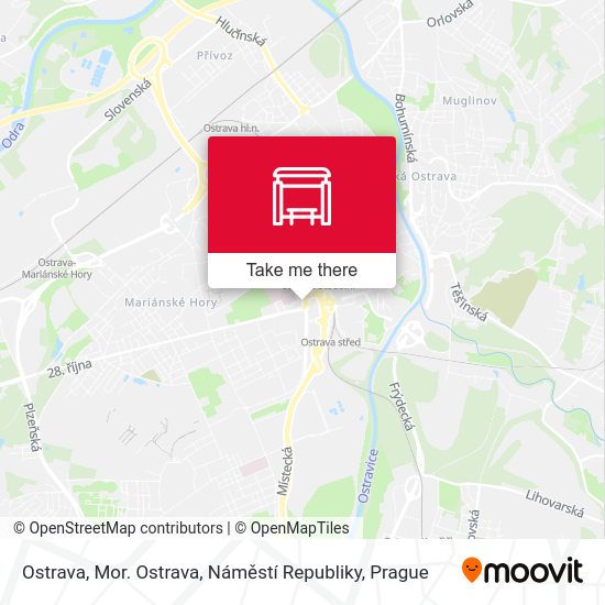 Ostrava, Mor. Ostrava, Náměstí Republiky map