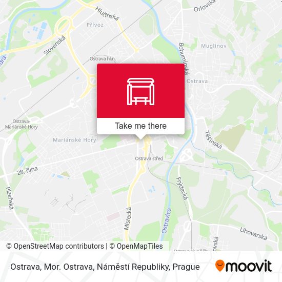 Ostrava, Mor. Ostrava, Náměstí Republiky map