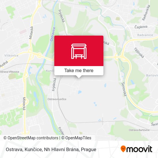 Ostrava, Kunčice, Nh Hlavní Brána map