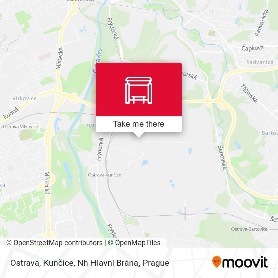 Ostrava, Kunčice, Nh Hlavní Brána map