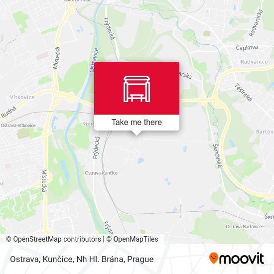 Ostrava, Kunčice, Nh Hl. Brána map