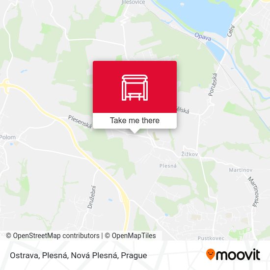 Карта Ostrava, Plesná, Nová Plesná