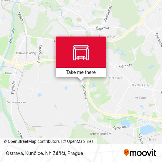 Ostrava, Kunčice, Nh Zářičí map