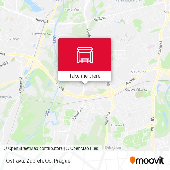 Ostrava, Zábřeh, Oc map
