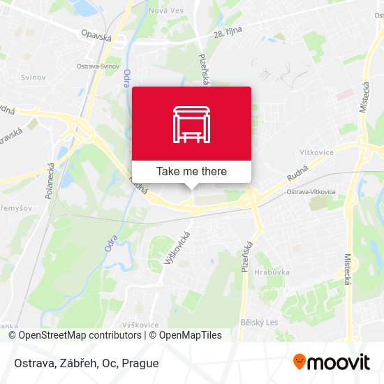 Ostrava, Zábřeh, Oc map