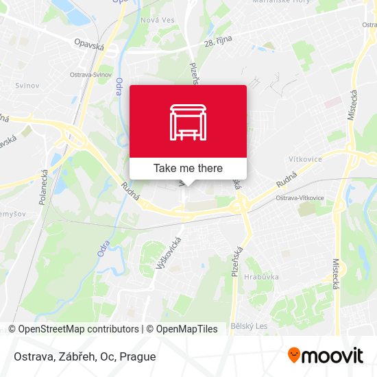 Ostrava, Zábřeh, Oc map