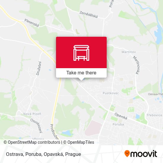 Ostrava, Poruba, Opavská map