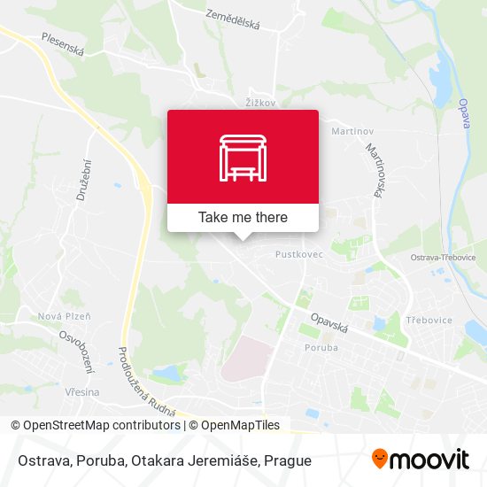 Ostrava, Poruba, Otakara Jeremiáše map