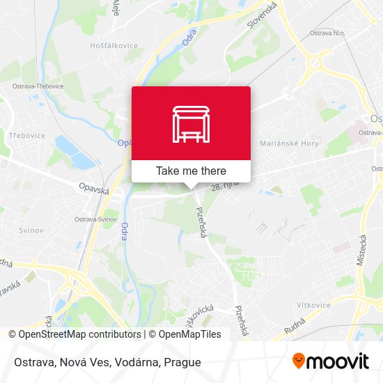 Карта Ostrava, Nová Ves, Vodárna