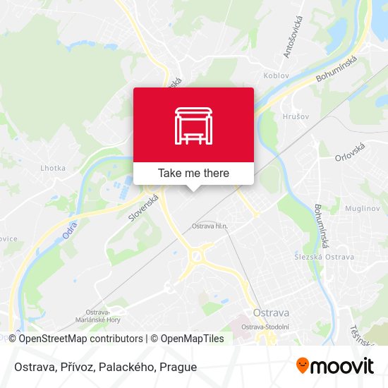 Ostrava, Přívoz, Palackého map