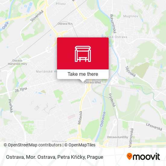 Ostrava, Mor. Ostrava, Petra Křičky map