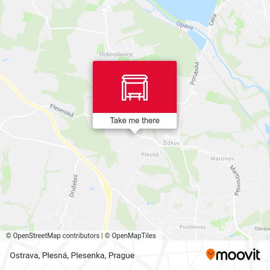 Ostrava, Plesná, Plesenka map