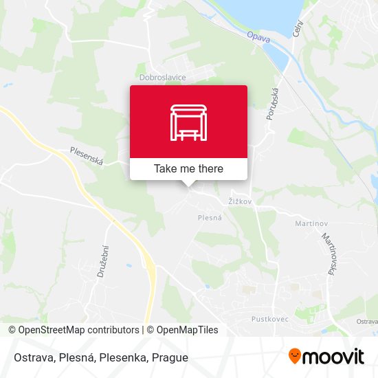 Карта Ostrava, Plesná, Plesenka