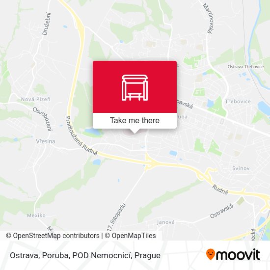 Ostrava, Poruba, POD Nemocnicí map