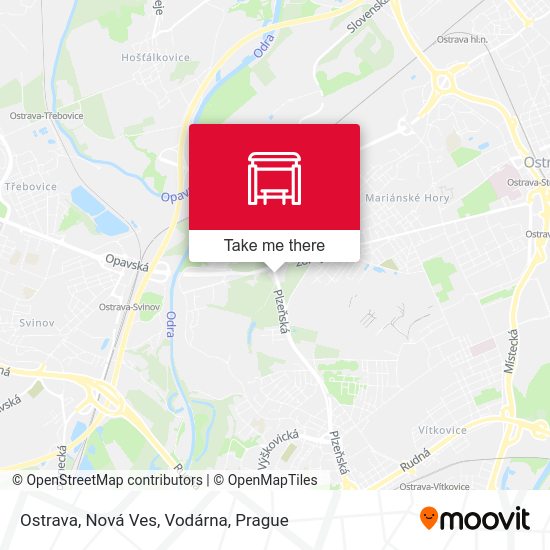 Ostrava, Nová Ves, Vodárna map