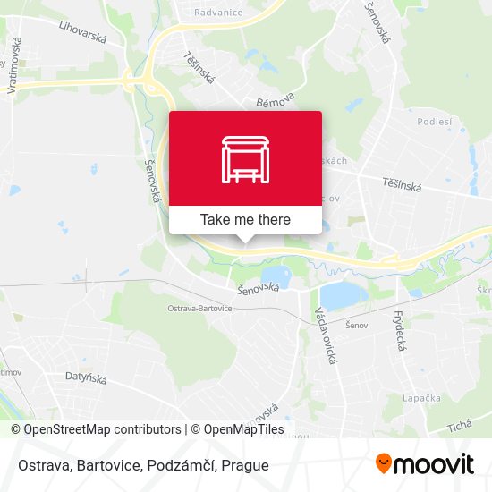 Ostrava, Bartovice, Podzámčí map