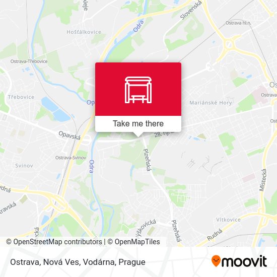 Ostrava, Nová Ves, Vodárna map
