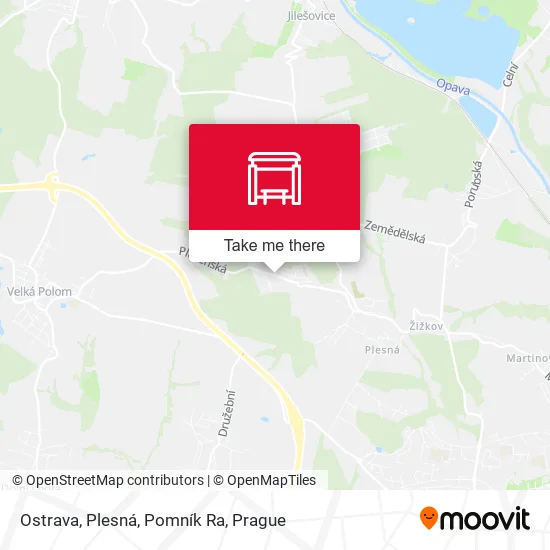 Карта Ostrava, Plesná, Pomník Ra