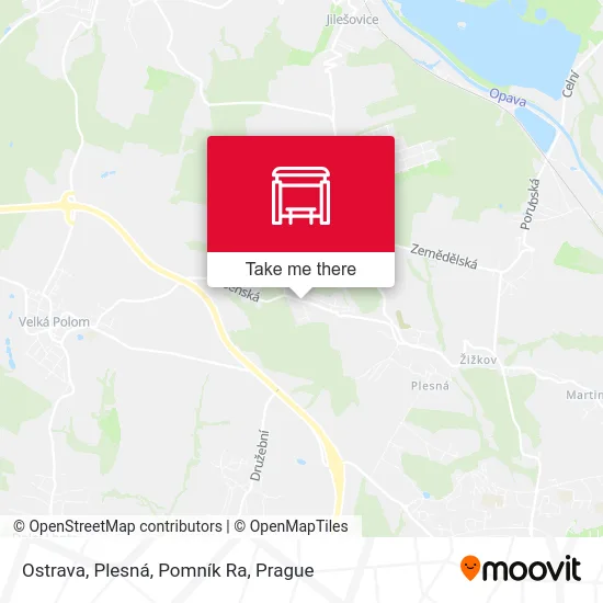 Карта Ostrava, Plesná, Pomník Ra