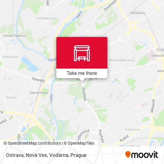 Ostrava, Nová Ves, Vodárna map