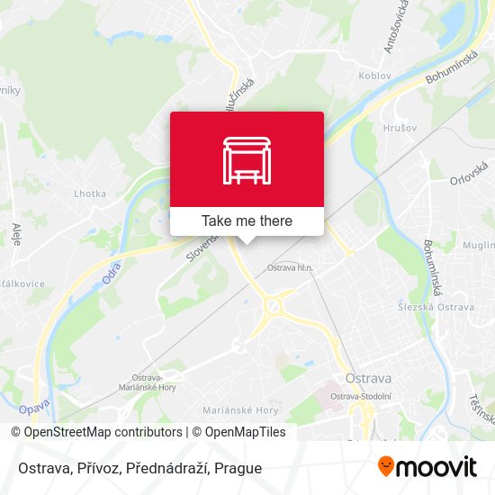 Ostrava, Přívoz, Přednádraží map