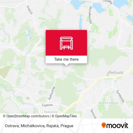 Карта Ostrava, Michálkovice, Rajská