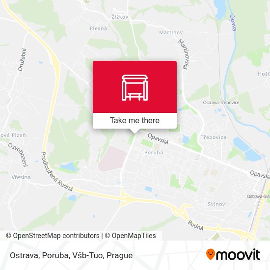Ostrava, Poruba, Všb-Tuo map