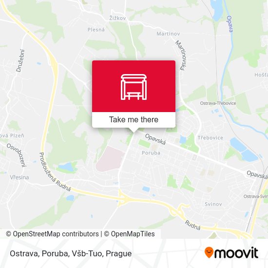 Ostrava, Poruba, Všb-Tuo map