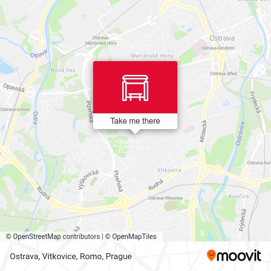 Ostrava, Vítkovice, Romo map