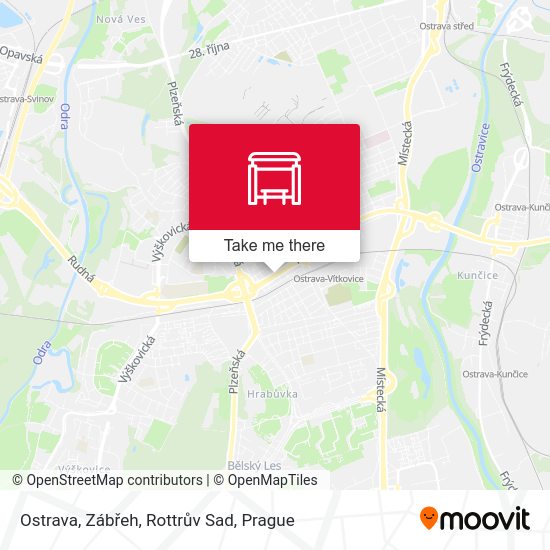 Ostrava, Zábřeh, Rottrův Sad map
