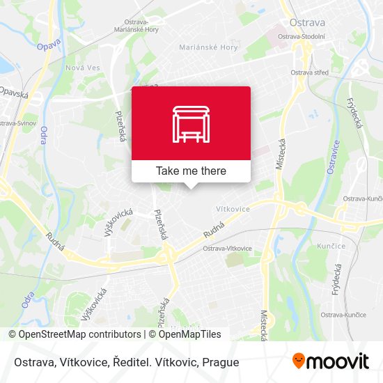 Ostrava, Vítkovice, Ředitel. Vítkovic map