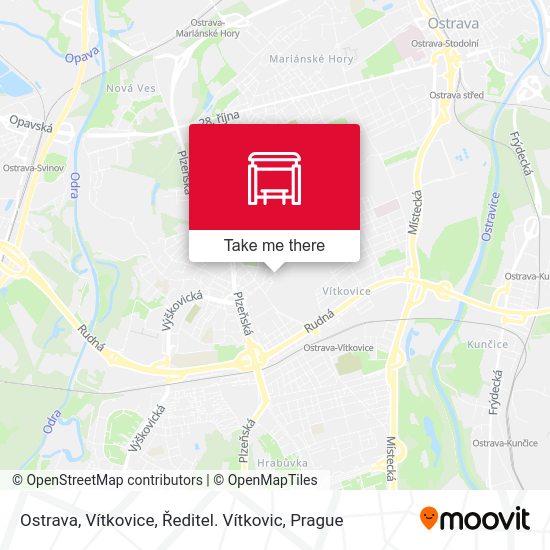 Ostrava, Vítkovice, Ředitel. Vítkovic map