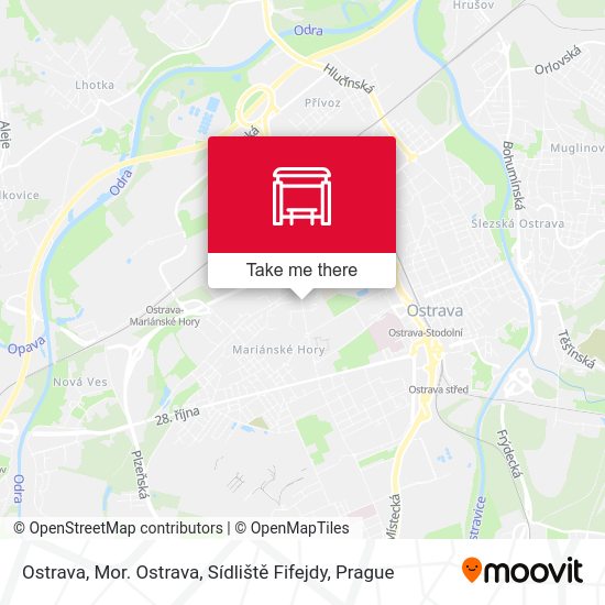 Ostrava, Mor. Ostrava, Sídliště Fifejdy map