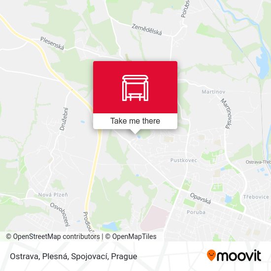 Ostrava, Plesná, Spojovací map