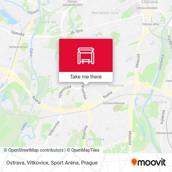 Ostrava, Vítkovice, Sport Aréna map