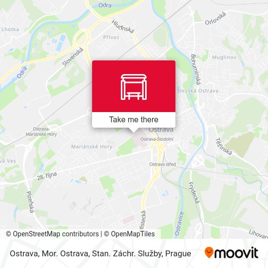 Ostrava, Mor. Ostrava, Stan. Záchr. Služby map