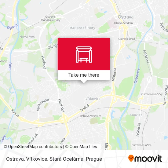 Карта Ostrava, Vítkovice, Stará Ocelárna