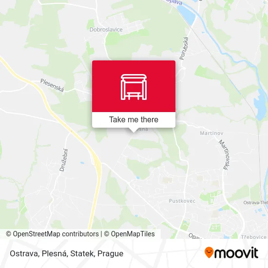 Карта Ostrava, Plesná, Statek