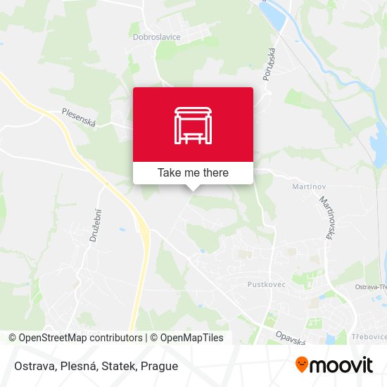 Ostrava, Plesná, Statek map