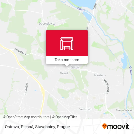Карта Ostrava, Plesná, Stavebniny
