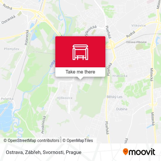 Ostrava, Zábřeh, Svornosti map