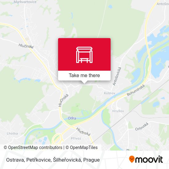 Ostrava, Petřkovice, Šilheřovická map