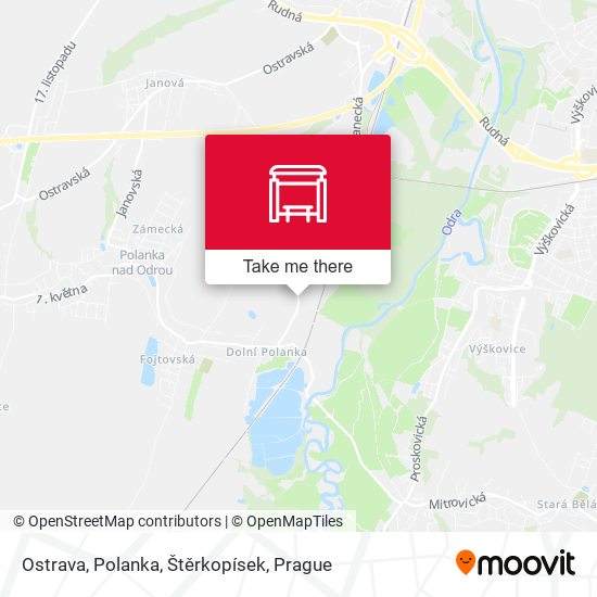 Ostrava, Polanka, Štěrkopísek map
