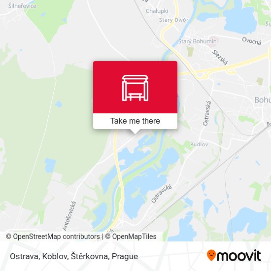Ostrava, Koblov, Štěrkovna map