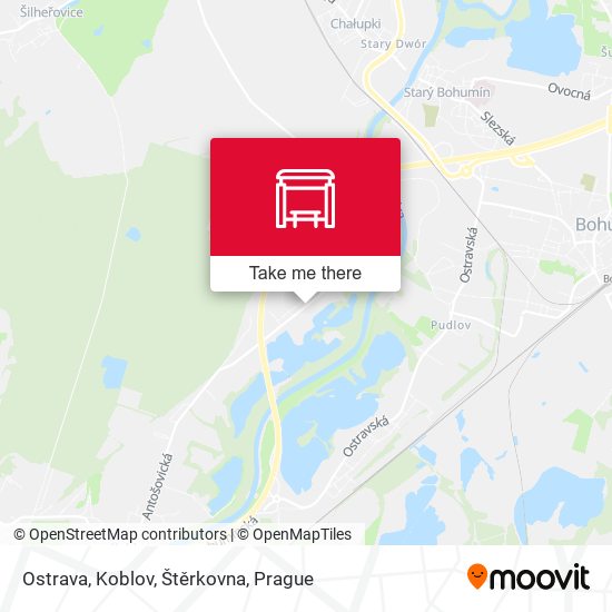 Ostrava, Koblov, Štěrkovna map